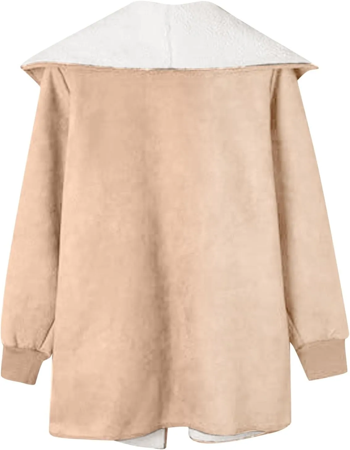 cooki Trench Coat for Women 2023 Women's Winter Warm Stand Collar Sherpa Lined Outerwear Fleece Jacket Coats Winter Warm Coat