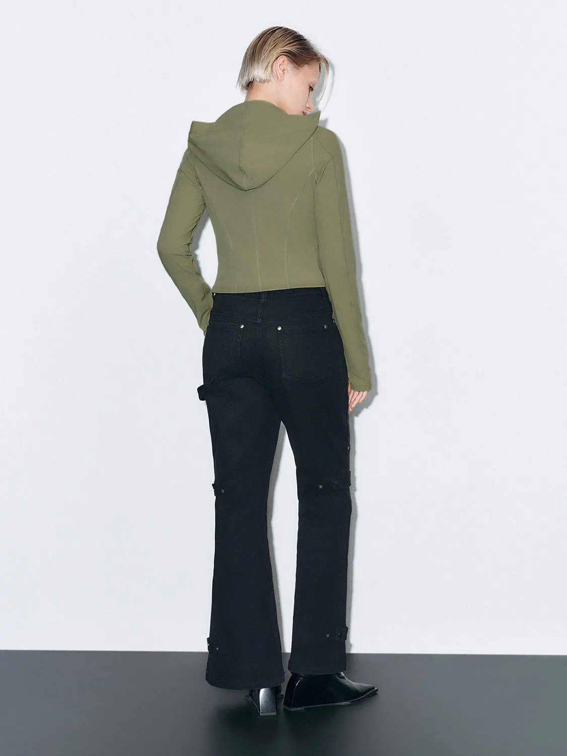 Cropped Zip Up Front Jackets