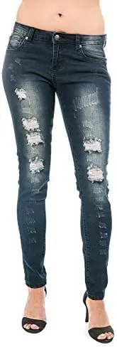 Exocet Distressed Women's Jeans Boyfriend Style