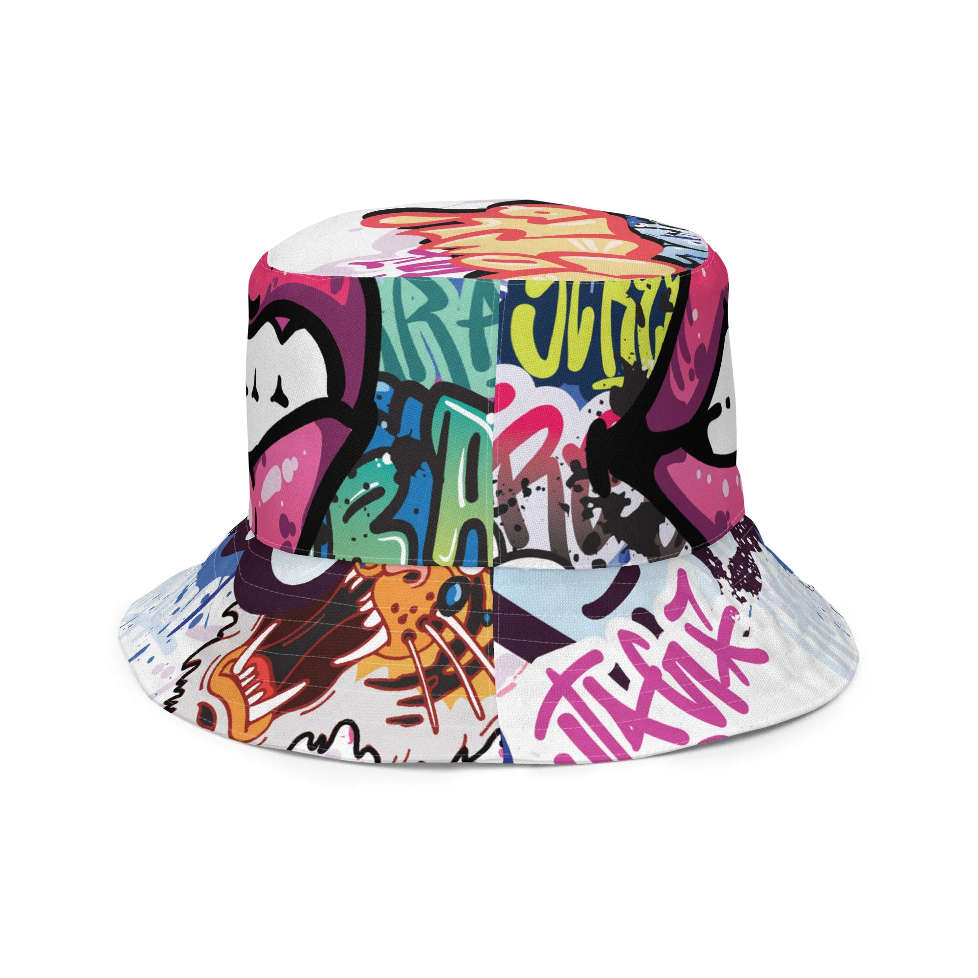 Graffiti Lips Reversible bucket hat