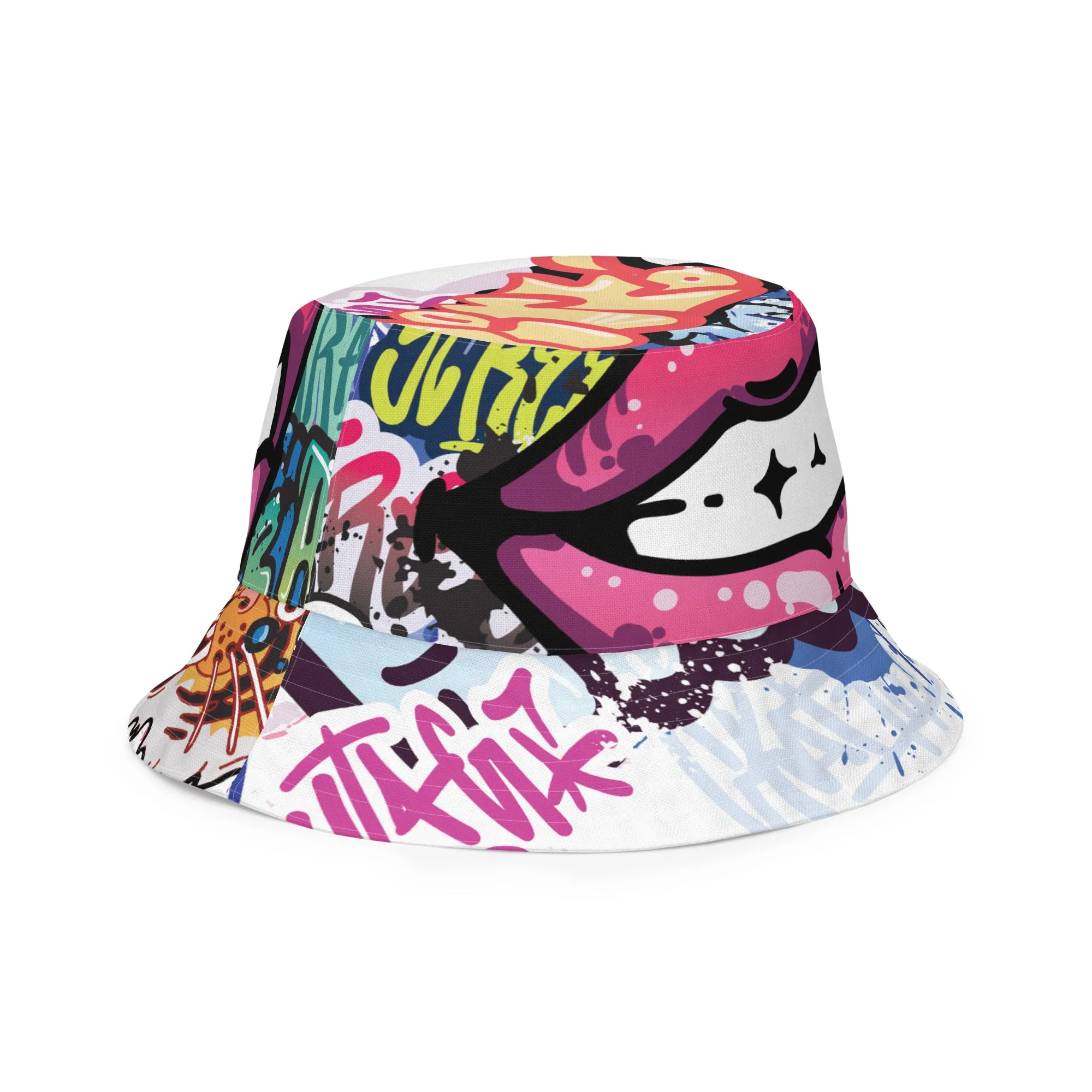Graffiti Lips Reversible bucket hat
