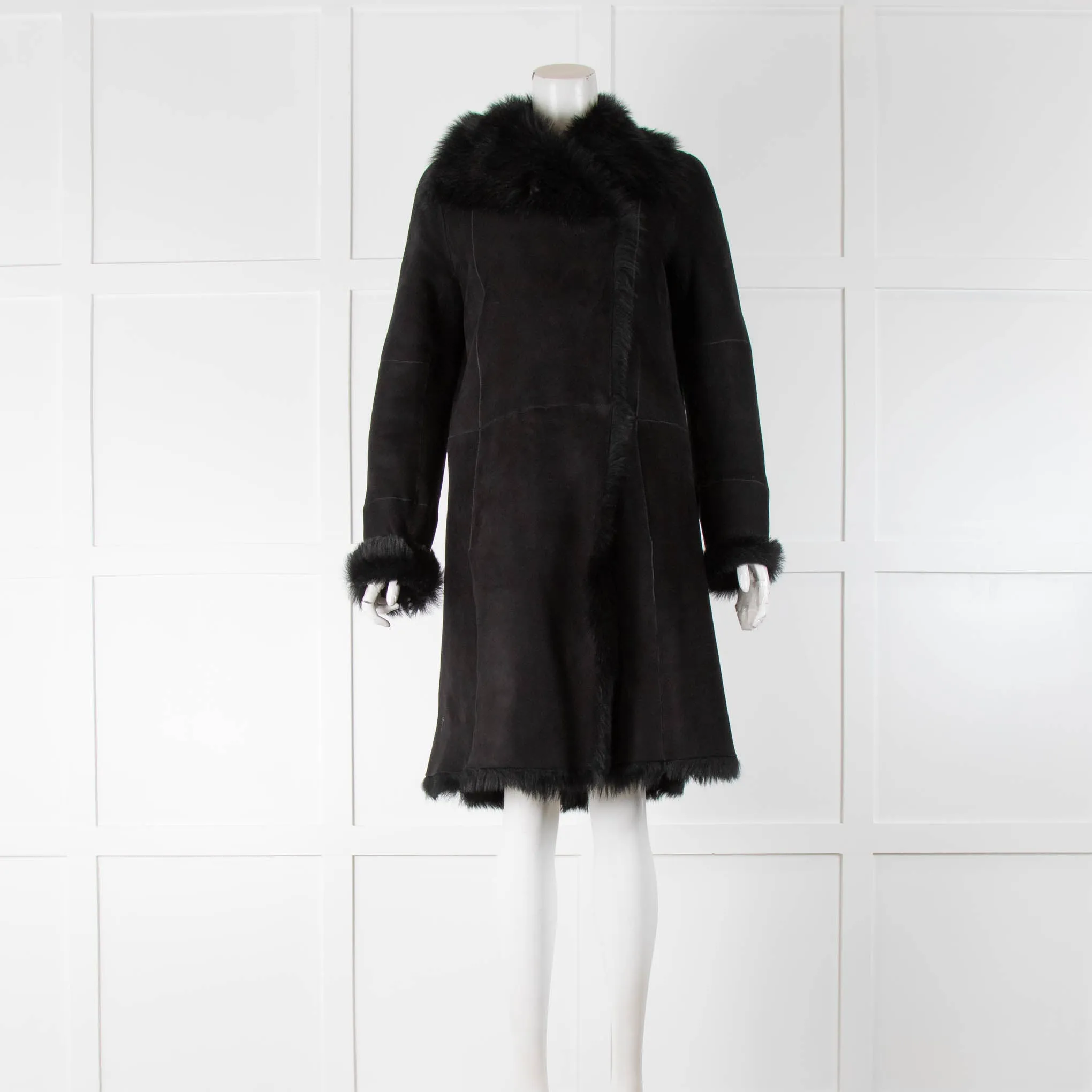 Joseph Anais Toscanna Black Shearling Coat