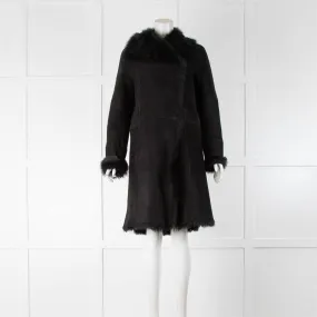 Joseph Anais Toscanna Black Shearling Coat