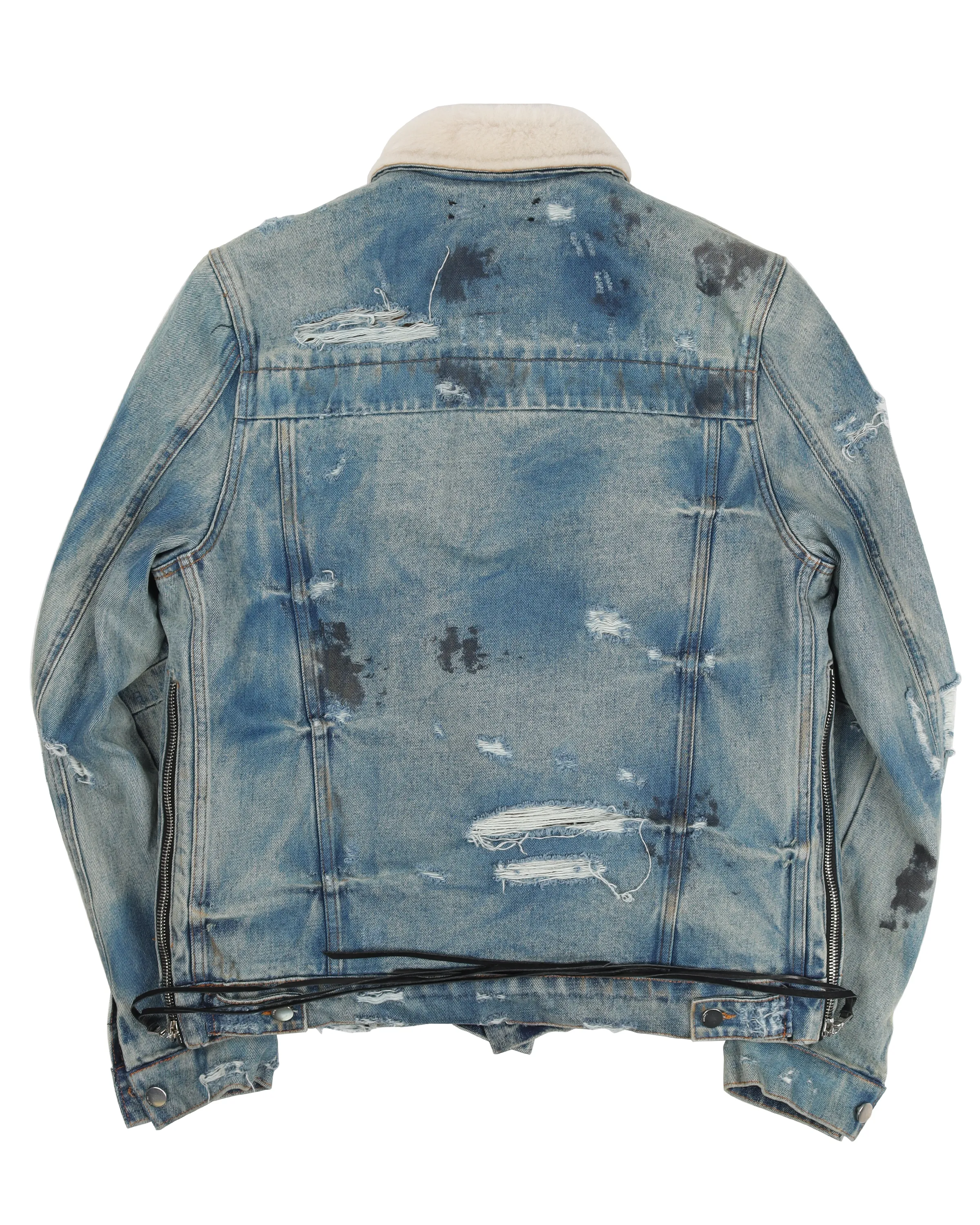 Killmonger Shearling Denim Trucker Jacket