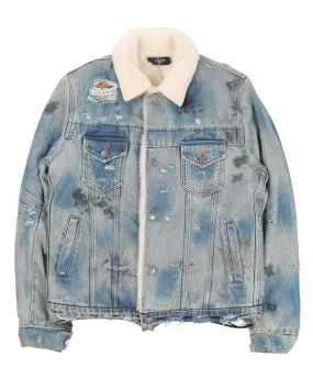 Killmonger Shearling Denim Trucker Jacket