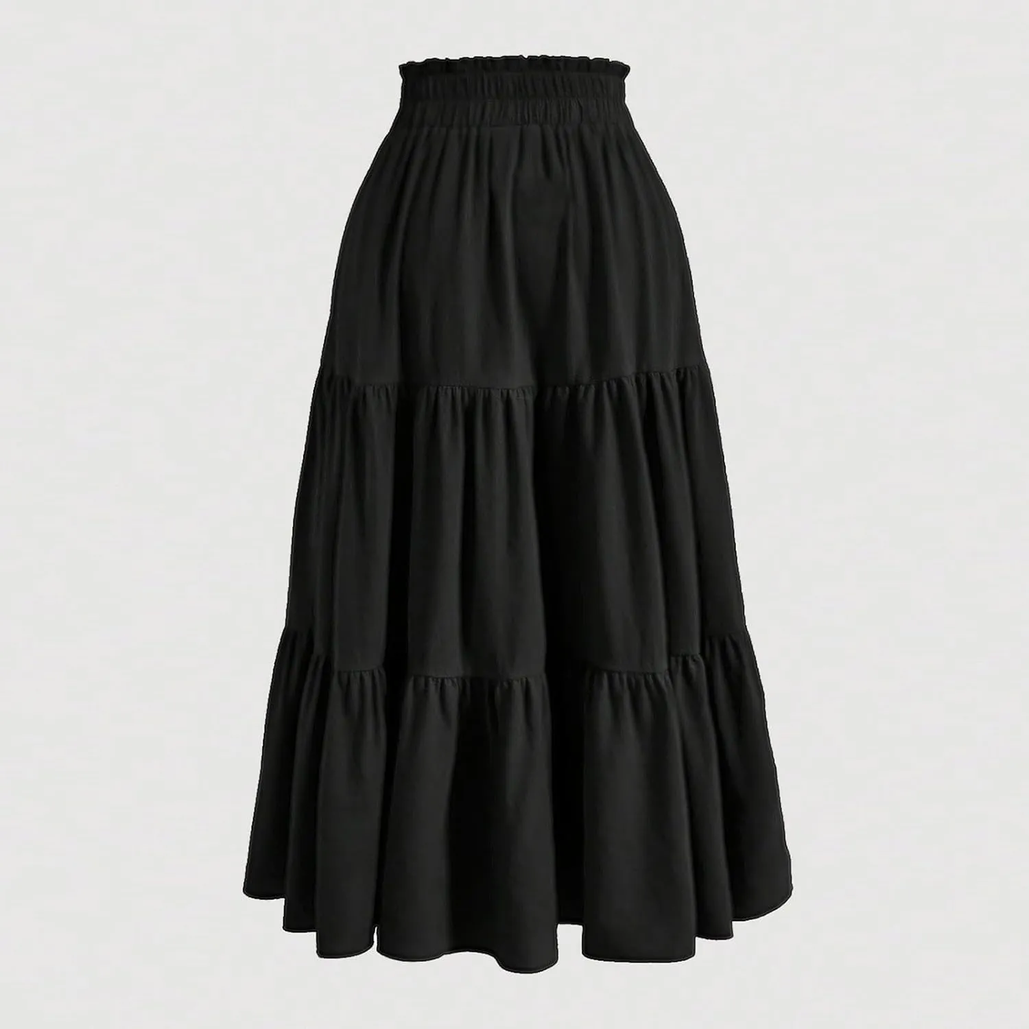 Maxi Skirts for Women Trendy Summer A Line Long Skirt Drawstring High Waisted Tiered Flowy Pleated Skirt with Pockets
