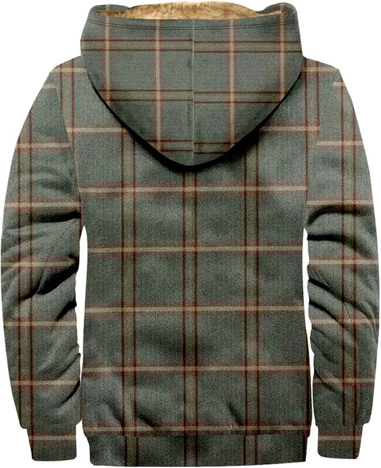 Men'S Winter Coats With Hood Fleece Lined Zipper Graphic Coat Warm Heavy Fashion Jacket