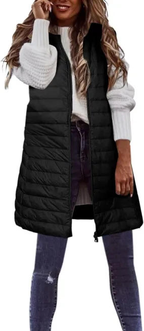 Puffer Vest Women Jacket Hooded Windproof Winter Coat with Recycled Insulation Winter Slim Short Hooded Warm White