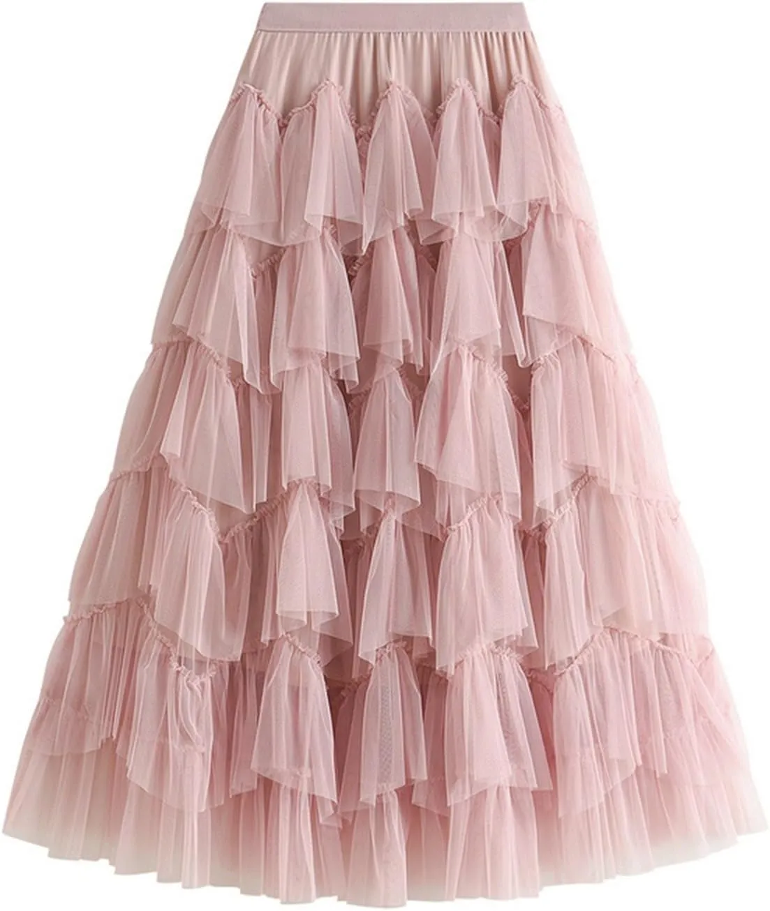 Skirt for Women Elastic Waist Tiered Maxi Skirt A-Line High Waist Long Skirt Bohemian Print Casual Beach Outfits
