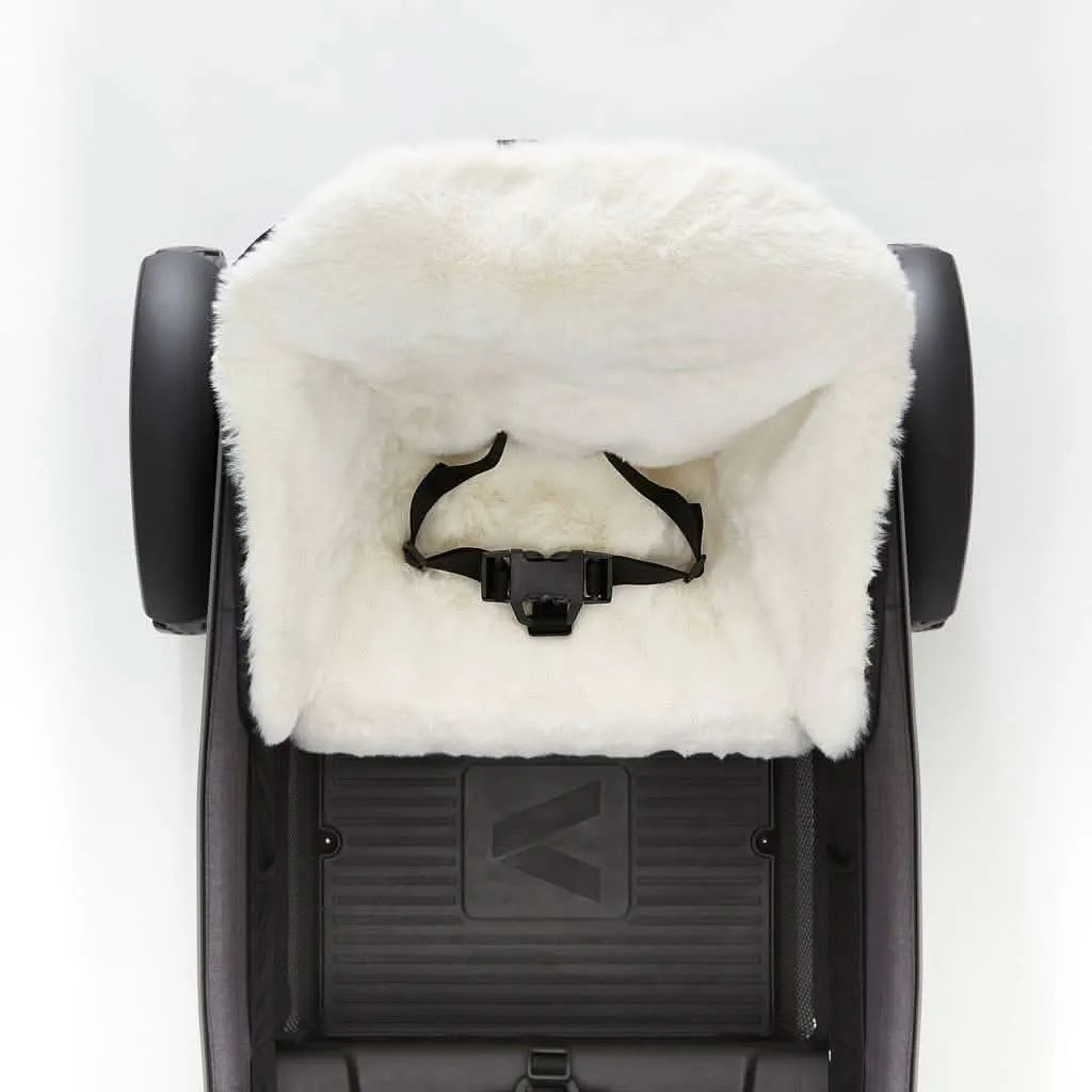 Veer Shearling Seat Cover, White