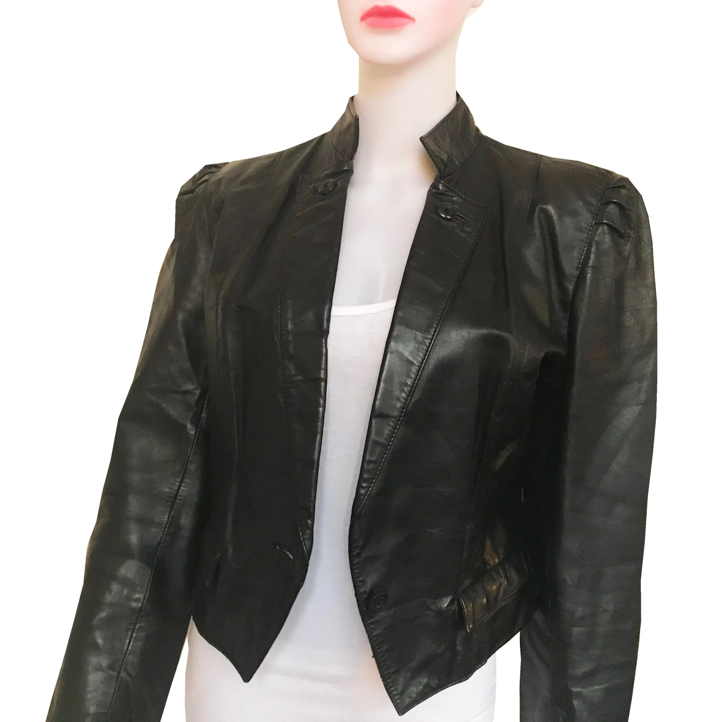 Vintage 1980s Wilsons Leather Cropped Jacket
