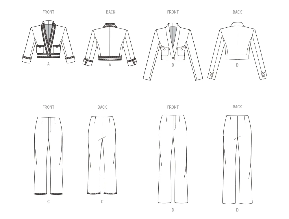 Vogue Sewing Pattern 1993 Misses' Jacket and Pants