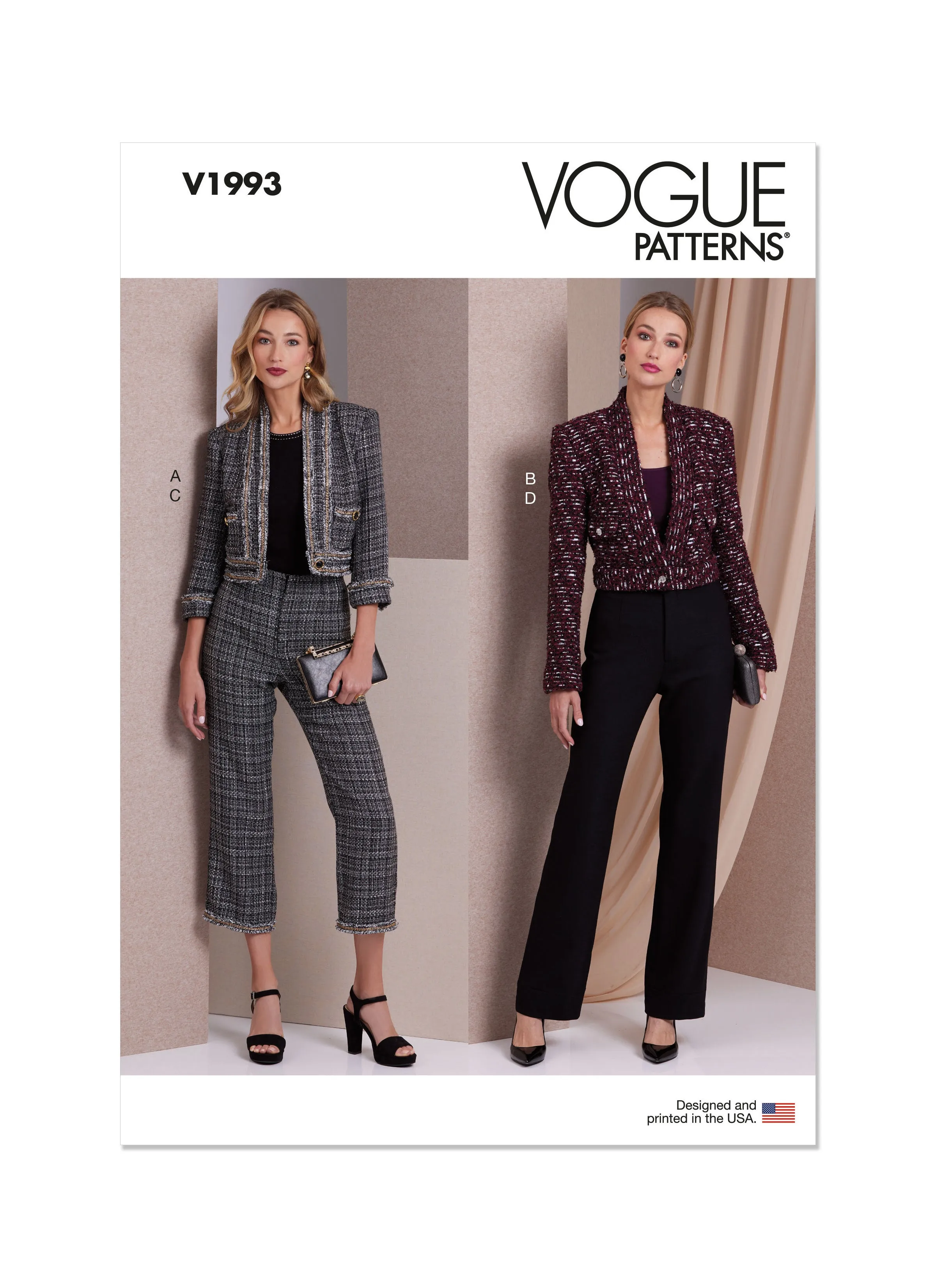 Vogue Sewing Pattern 1993 Misses' Jacket and Pants