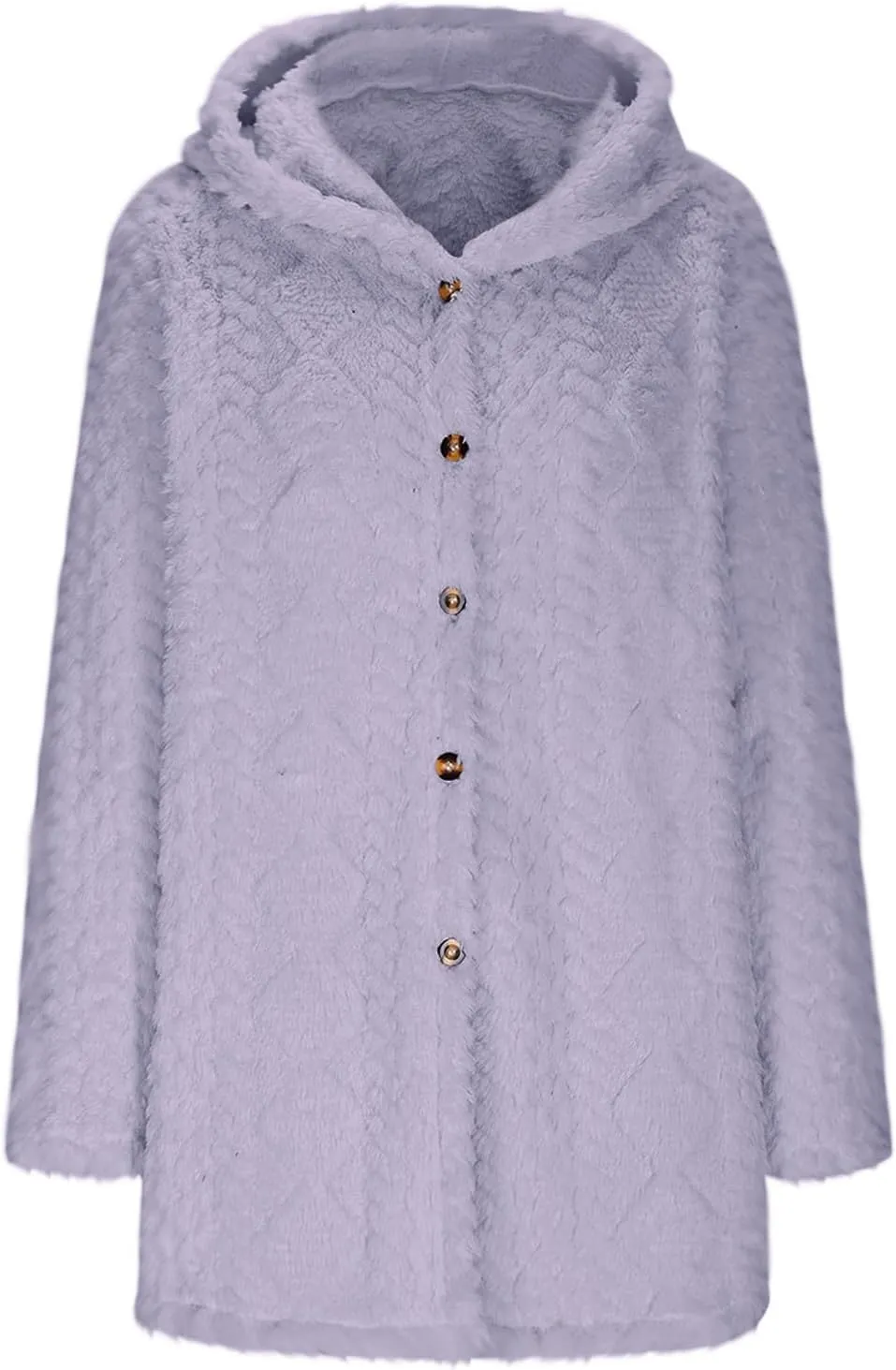 Women's Chunky Knitted Hooded Cardigan Coats Button Open Front Oversized Tunic Sweater Jacket Ladies Warm Outerwear