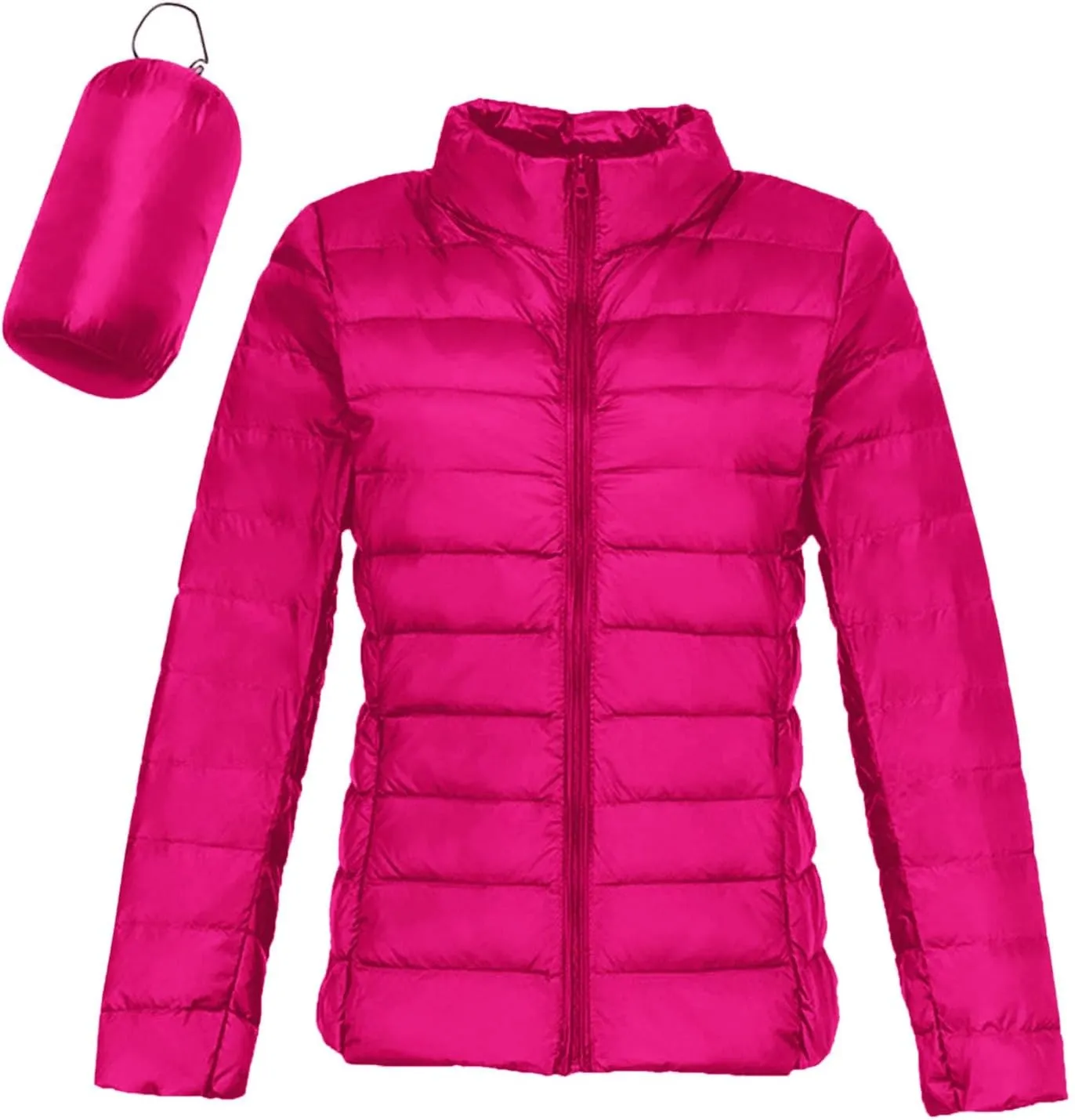 Women's Down Jackets & Parkas Warm Packable Lightweight Winter Quilted Jacket Stand Collar Slim Fit Cropped Puffer Jackets