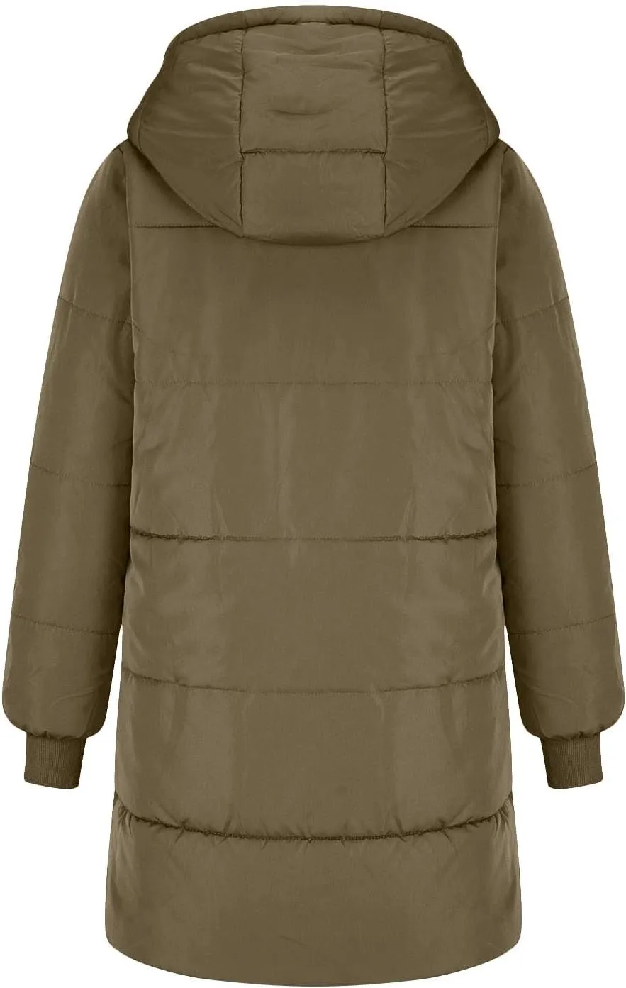 Womens Long Reversible Fleece Jacket Long Sleeve Jackets Zip Up Hoodie Warm Winter Coat Outerwear Sherpa Jackets