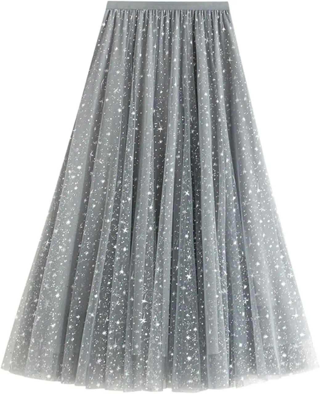 Women's Summer Elastic Waist Bohemian Print Beach Outfits High Waist Casual Maxi Skirt A-Line Tiered Long Skirt