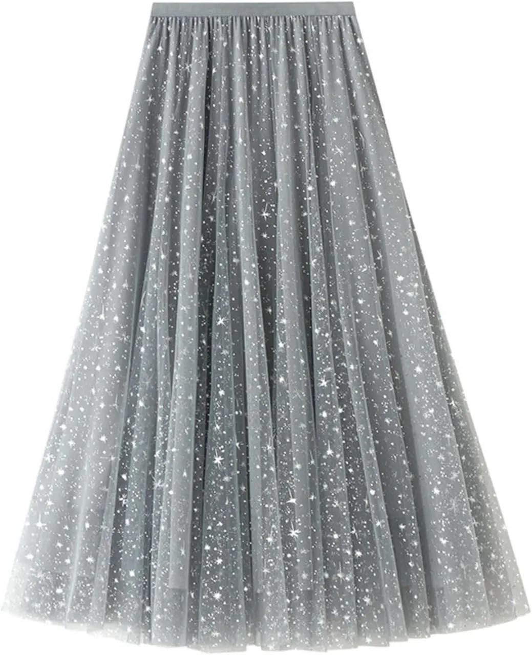 Women's Summer Elastic Waist Bohemian Print Beach Outfits High Waist Casual Maxi Skirt A-Line Tiered Long Skirt