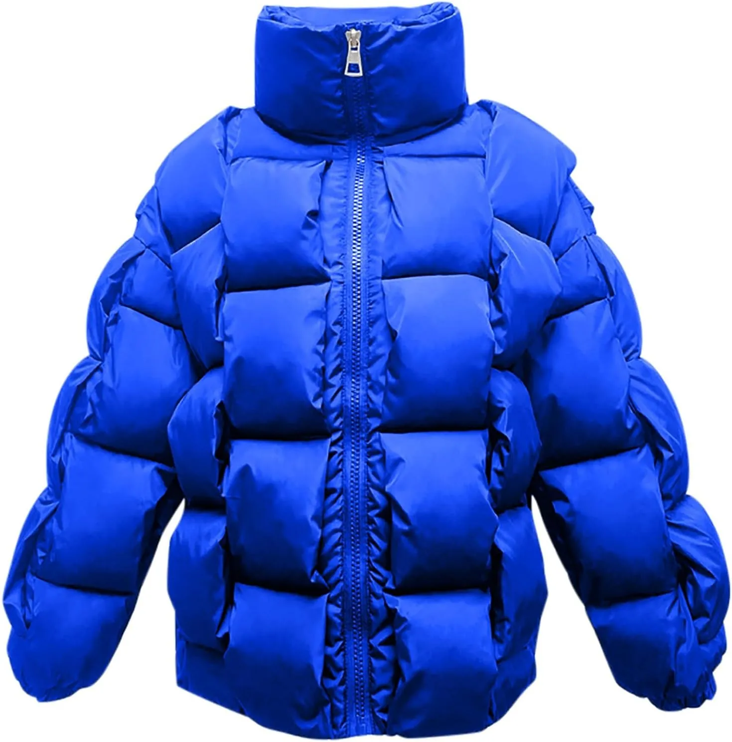 Women's Winter Coat Puffer Thicken Padded Down Jacket Outdoor Shearling Quilted Warm Casual Zipper 2024 Trendy Parka Outwear