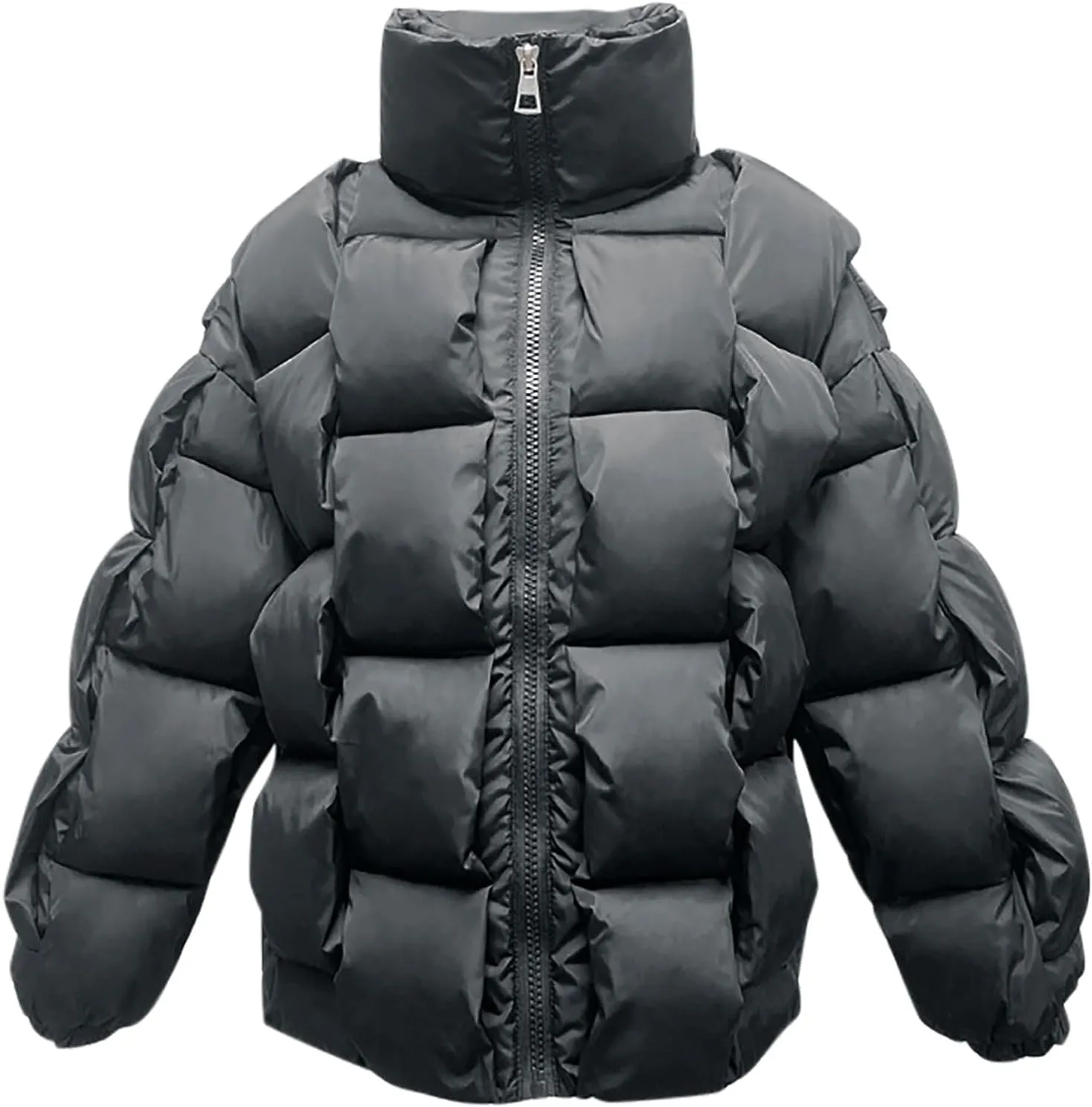 Women's Winter Coat Puffer Thicken Padded Down Jacket Outdoor Shearling Quilted Warm Casual Zipper 2024 Trendy Parka Outwear